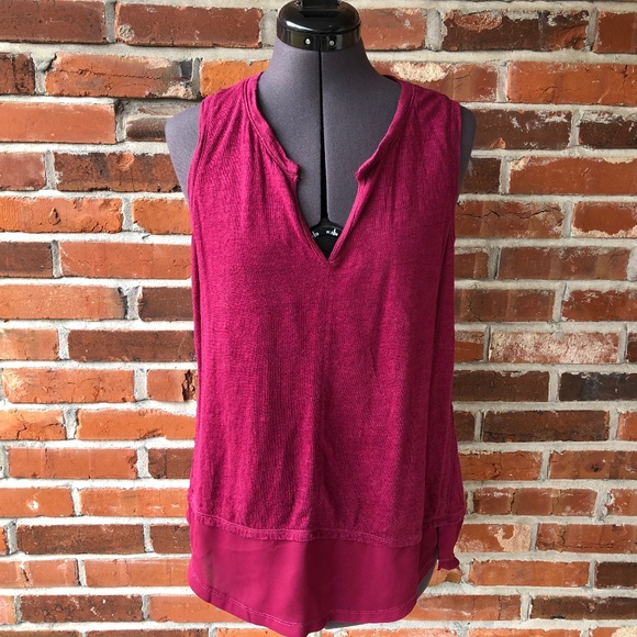 Sanctuary Tops - Sanctuary Sleeveless Tunic Maroon, size M